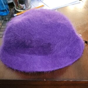 PURPLE BUCKET FUZZY HAT